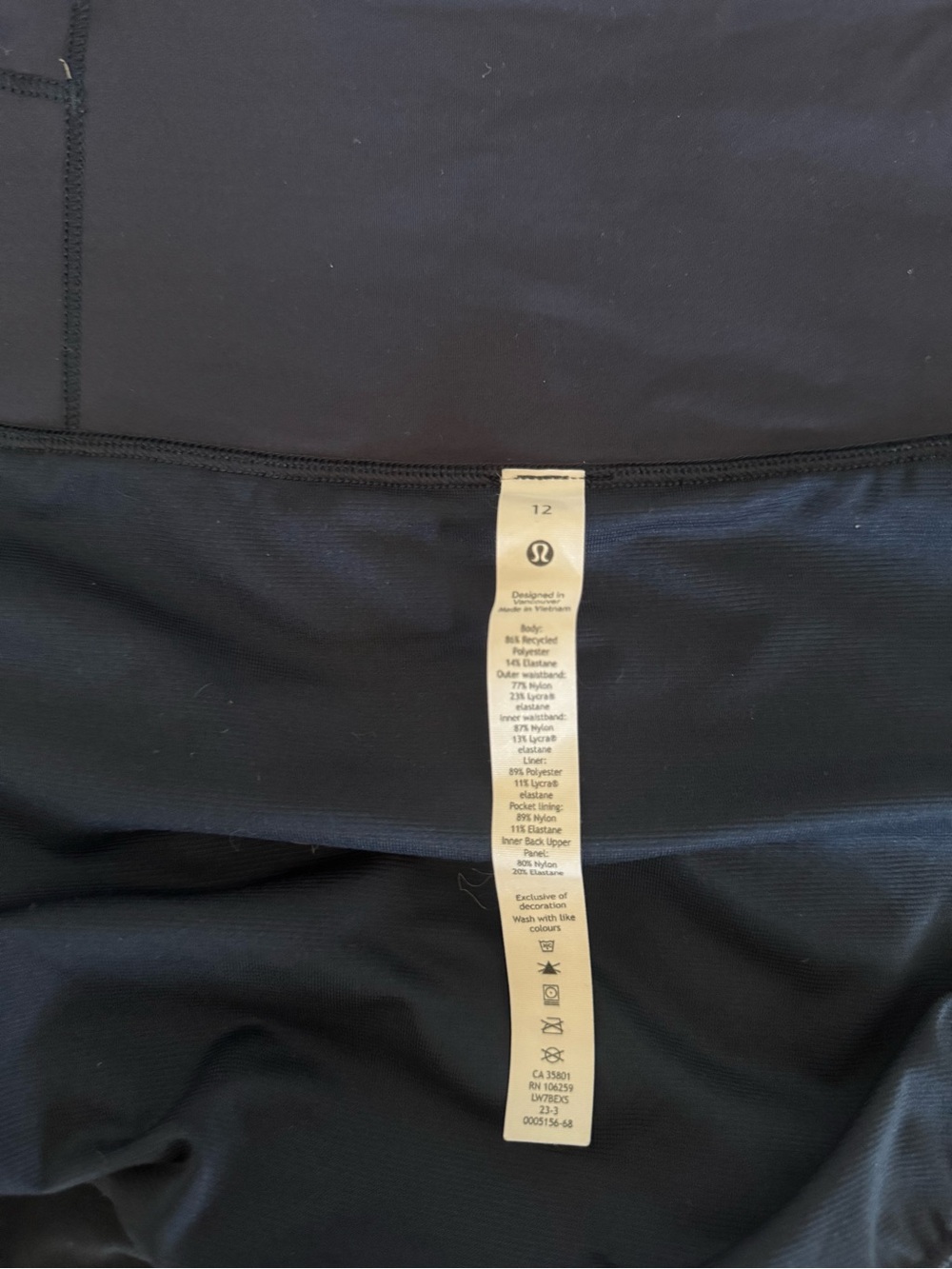 lululemon athletica Navy speed up shorts, original fit, 4” in size 12. - Picture 7 of 13